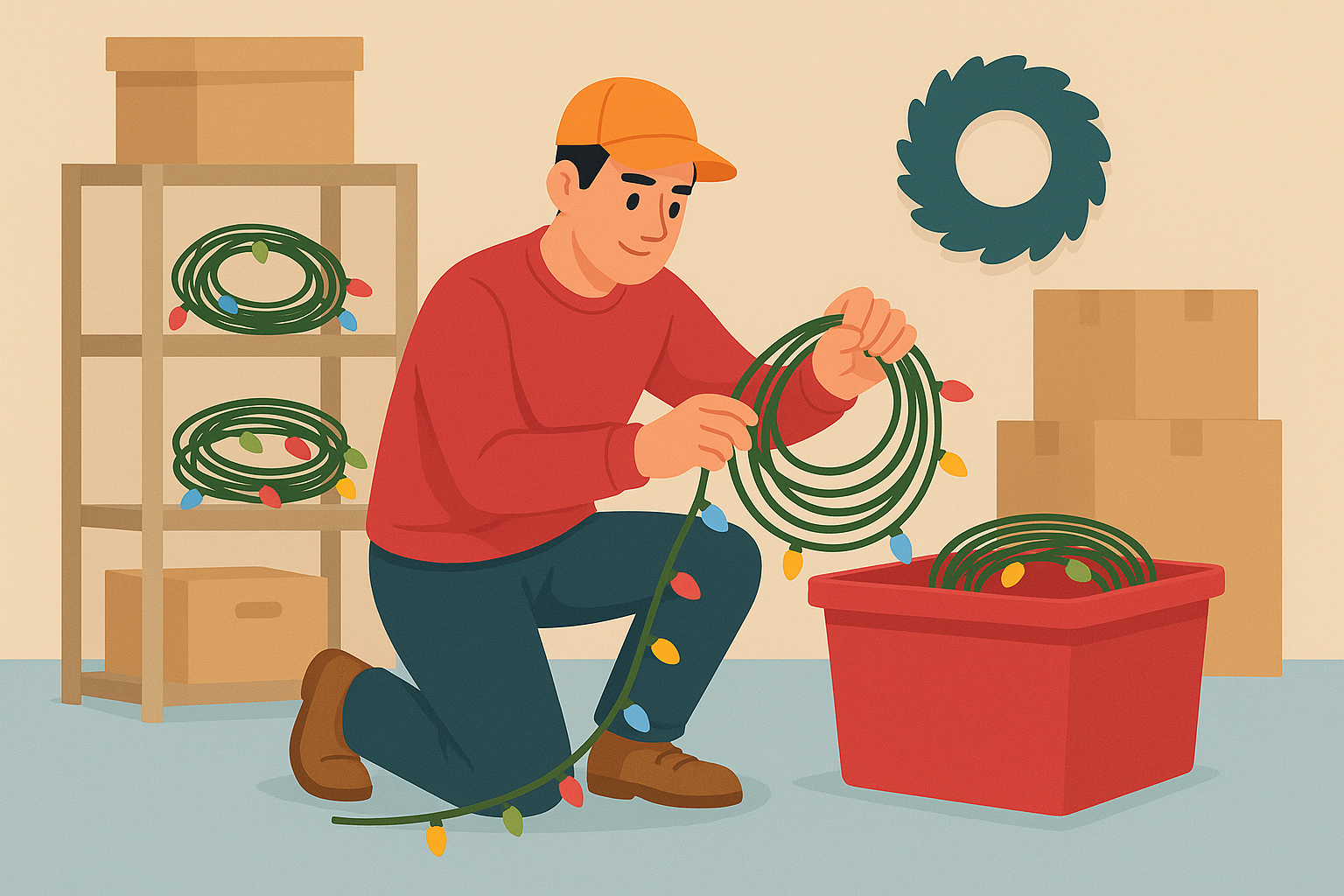 Lights being stored securely